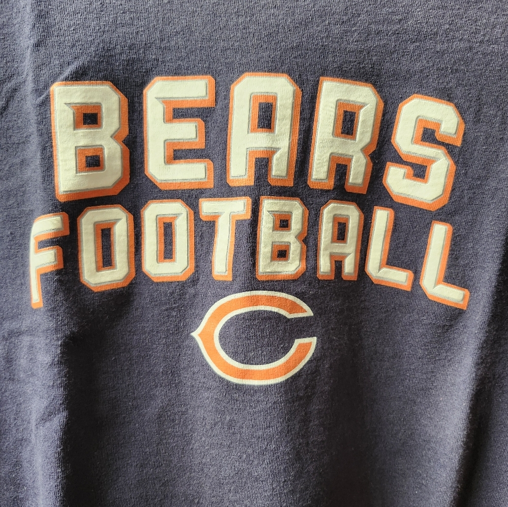 NFL Chicago Bears Reebok Sweatshirt Long Sleeve XL Navy Blue Orange - Picture 2 of 5